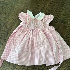Anavini hand-stitched baby girl dress 9M